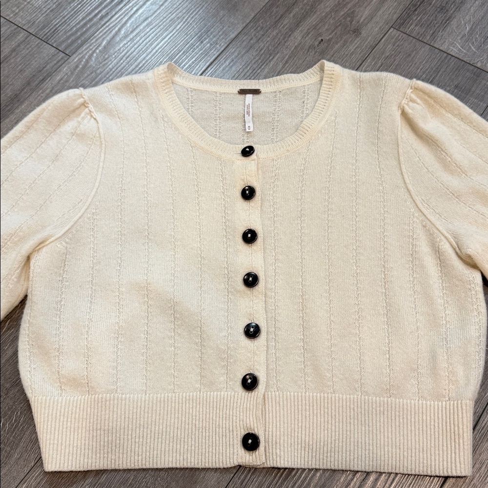 Free People White Cropped Cardigan - Picture 5 of 8